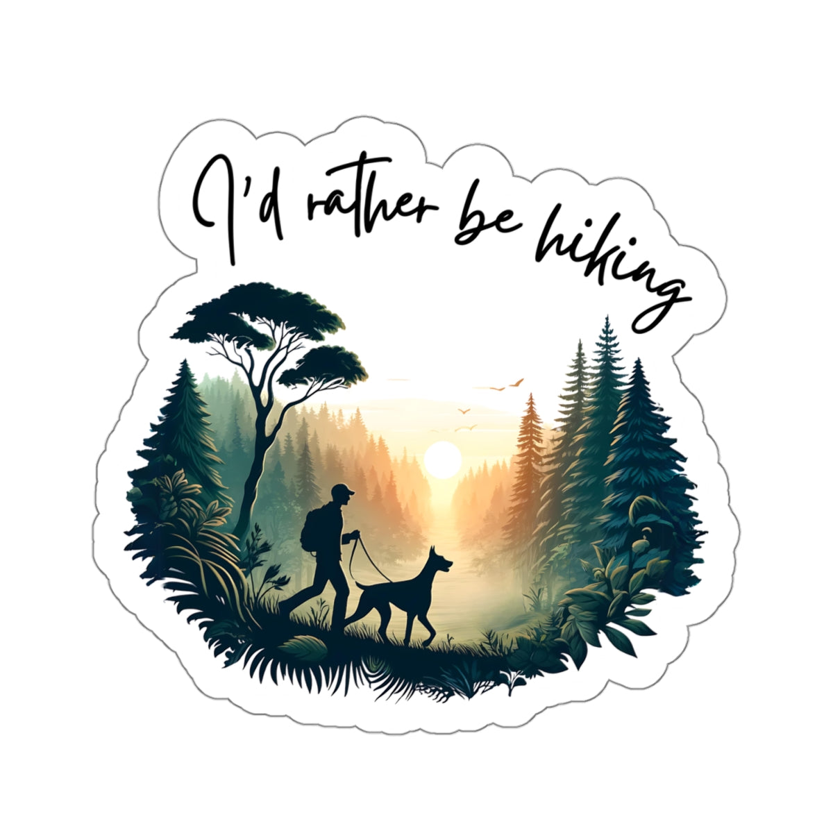 I'd rather be hiking Vinyl Decal