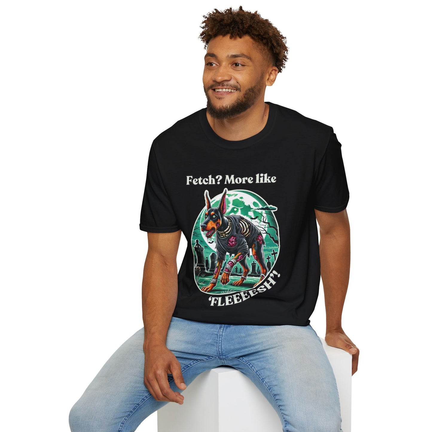 Halloween Zombie Doberman T-Shirt