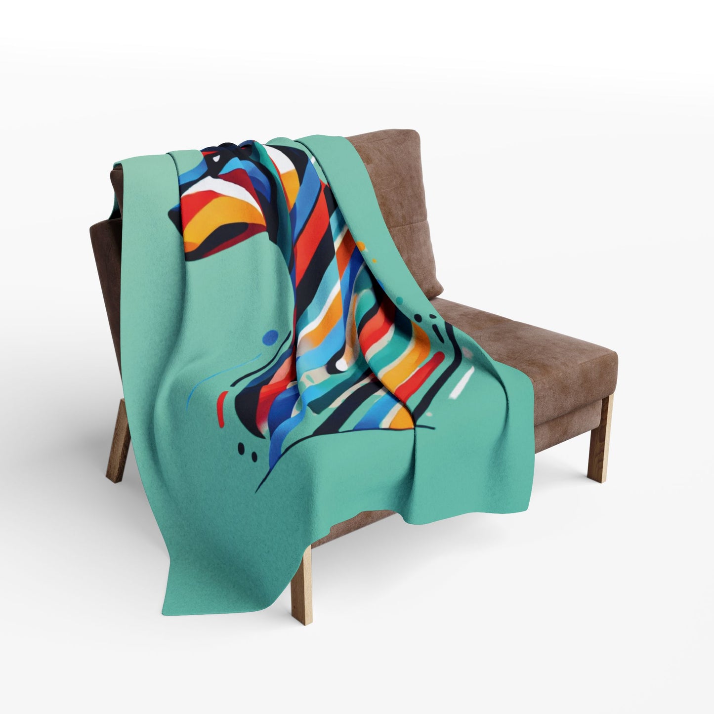 Colorful Abstract Doberman Fleece Blanket