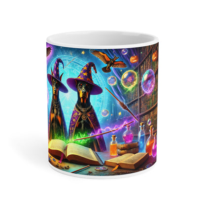 Mystical Doberman Wizardry Ceramic Mug