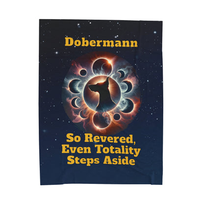 Stellar Embrace Dobermann Velveteen Plush Blanket