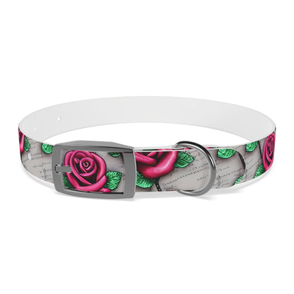 Vintage Roses Personalized Dog Collar