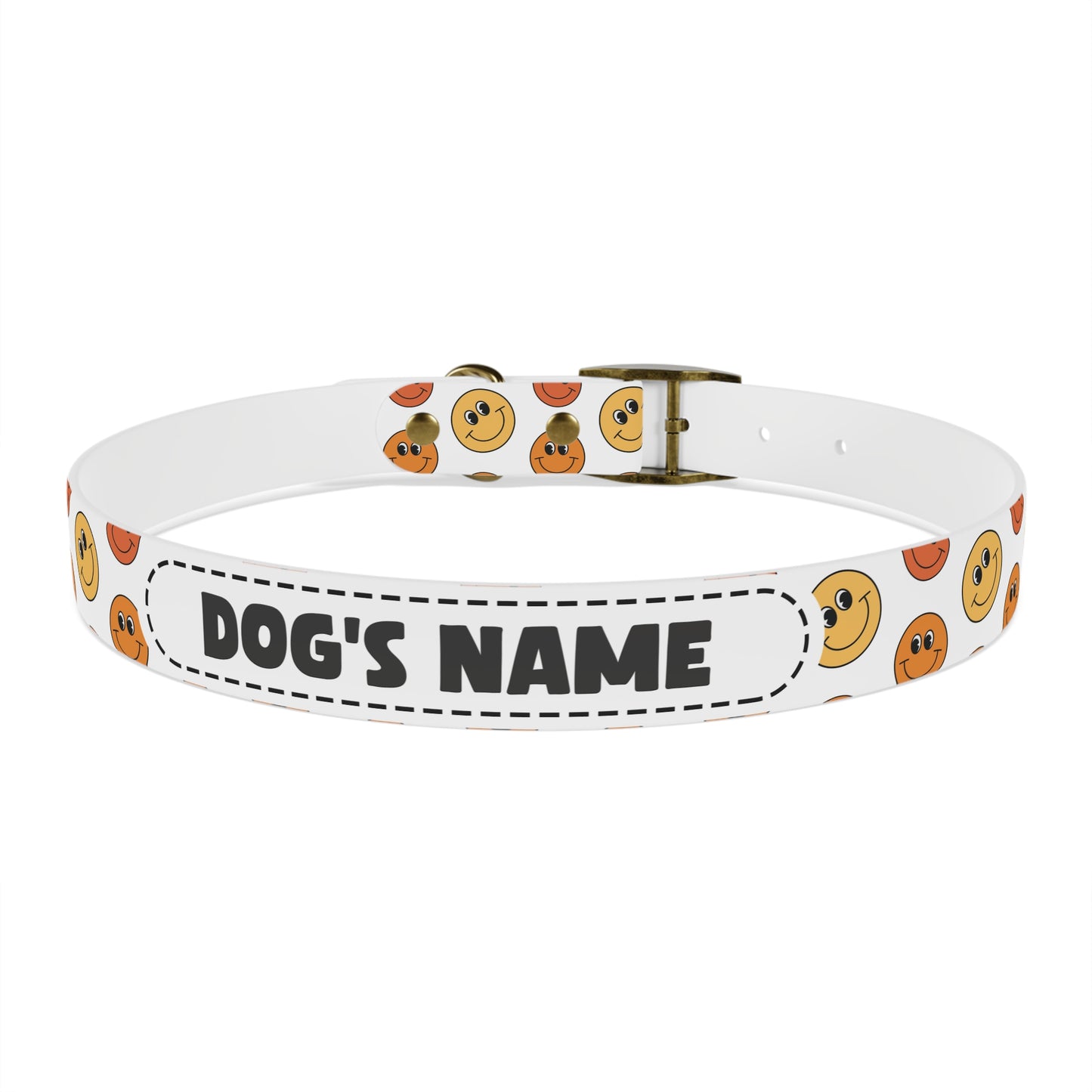 Groovy Emoji Pattern Dog Collar