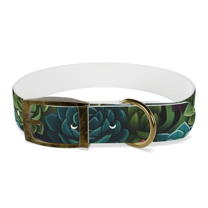 Succulent Oasis Personalized Dog Collar