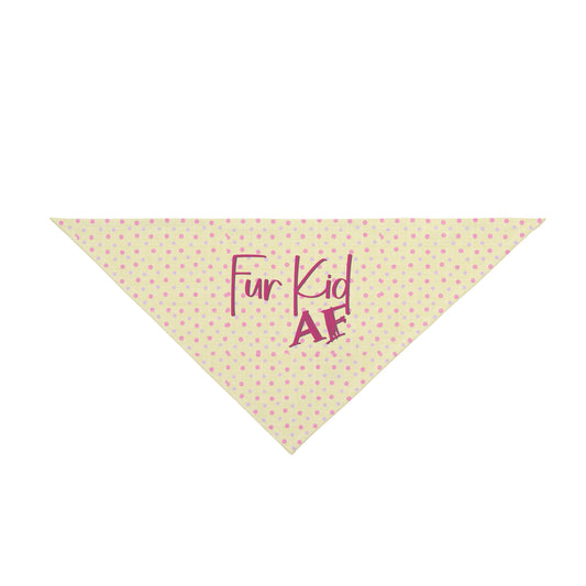 Fur Kid AF Custom Polka-Dot Bandana - Soft & Stylish