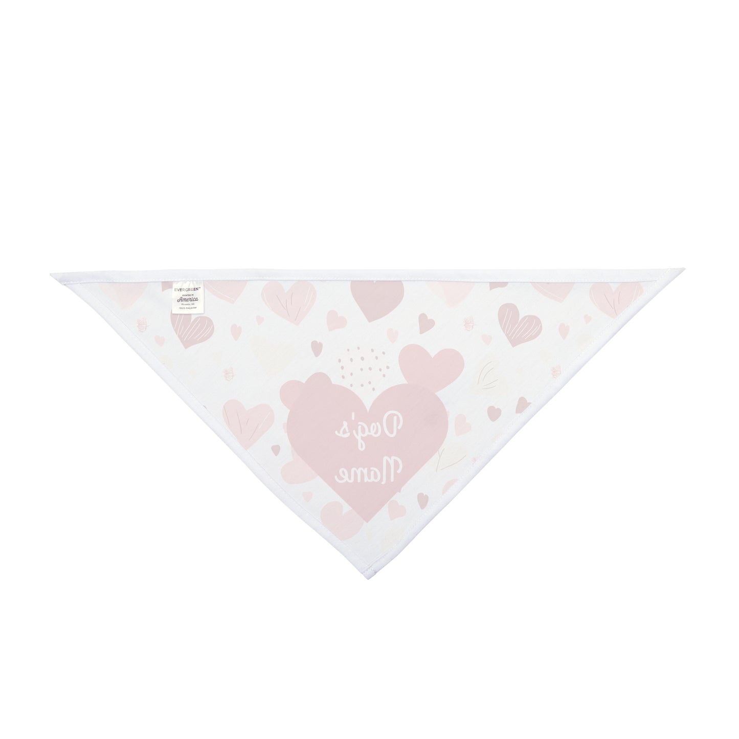 Love Paws Personalized Heart-Themed Dog Bandana