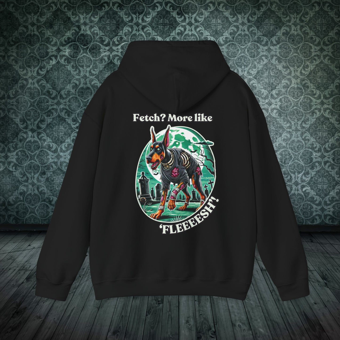 Halloween Doberman Zombie Hoodie