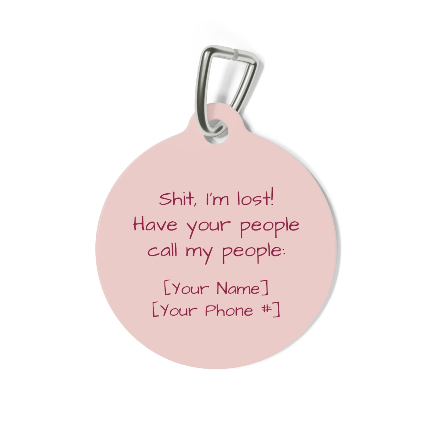 Hand Drawn Hearts Personalized Dog ID Tag