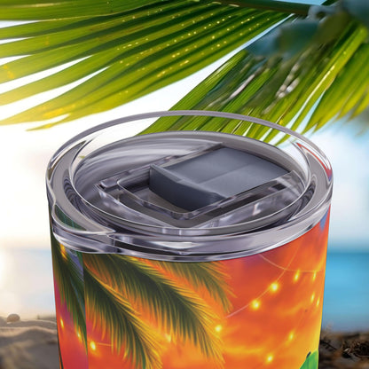 Three Amigos Doberman Beach Party 20oz Stainless Steel Tumbler