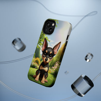 Kawaii Doberman iPhone Tough Case