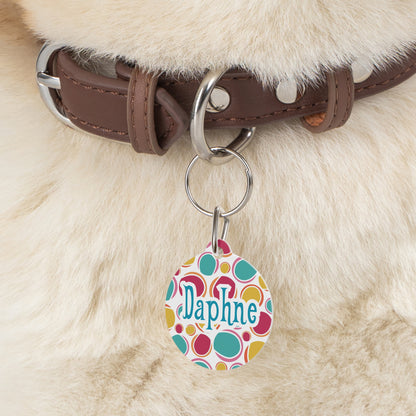 Polka Dots Personalized Dog ID Tag