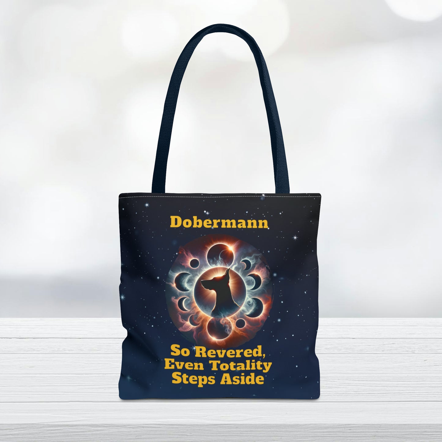 Cosmic Doberman All Over Printed Tote Bag