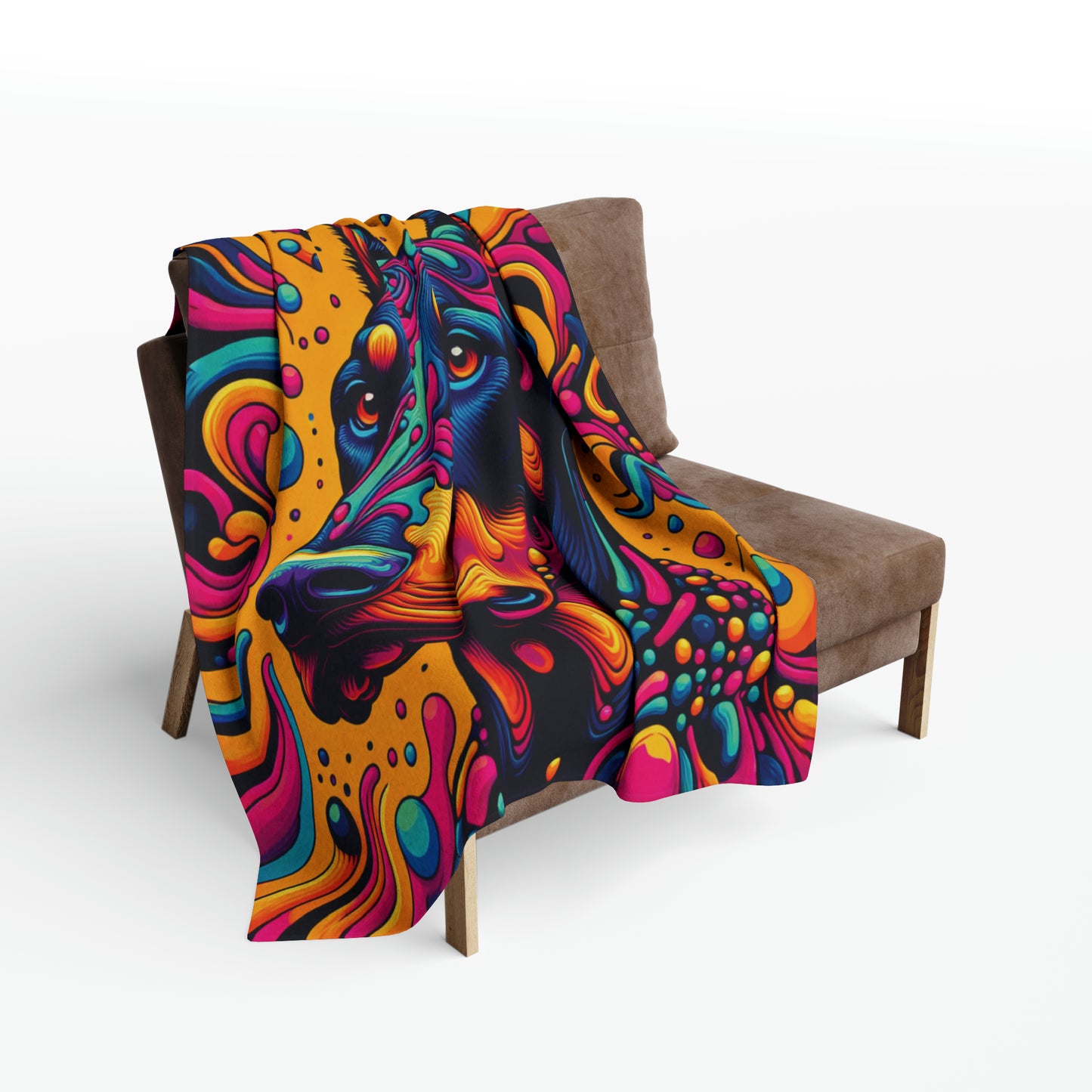 Vibrant Doberman Arctic Fleece Blanket