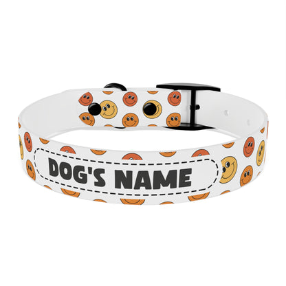 Groovy Emoji Pattern Dog Collar