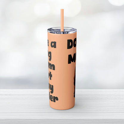 Dobie Mom Glitter Tumbler with Straw, 20oz