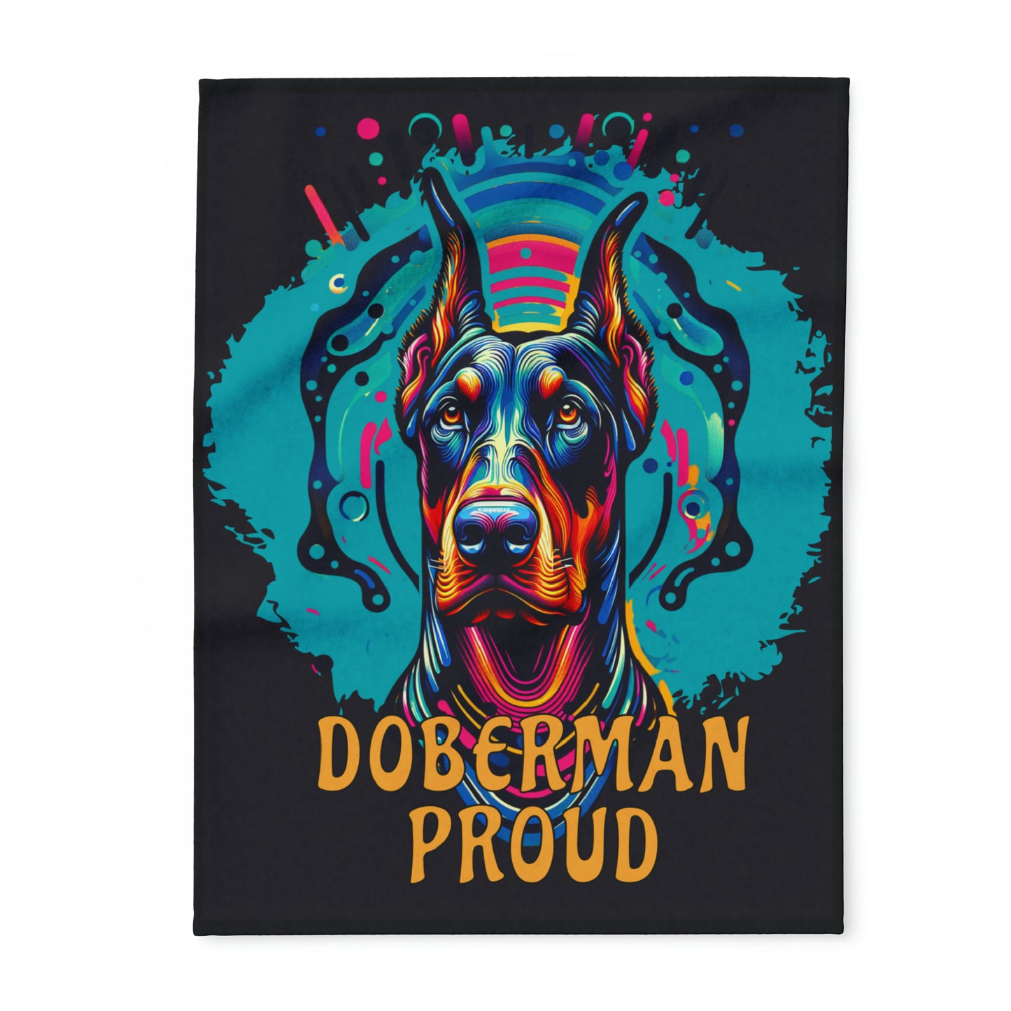 Doberman Proud Arctic Fleece Blanket