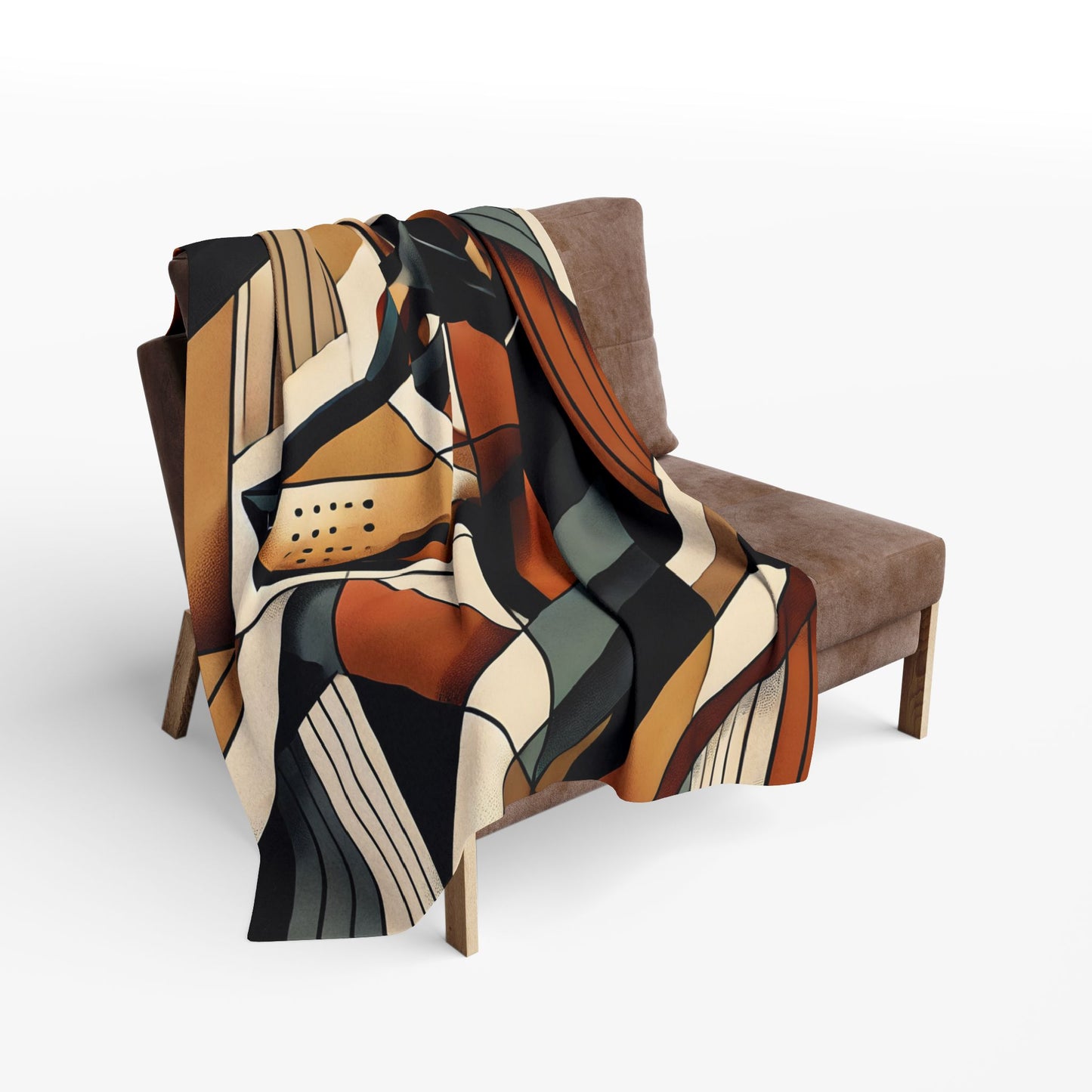 Modern Abstract Doberman Fleece Throw Blanket