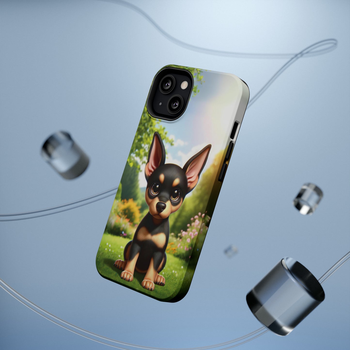 Kawaii Doberman iPhone Tough Case