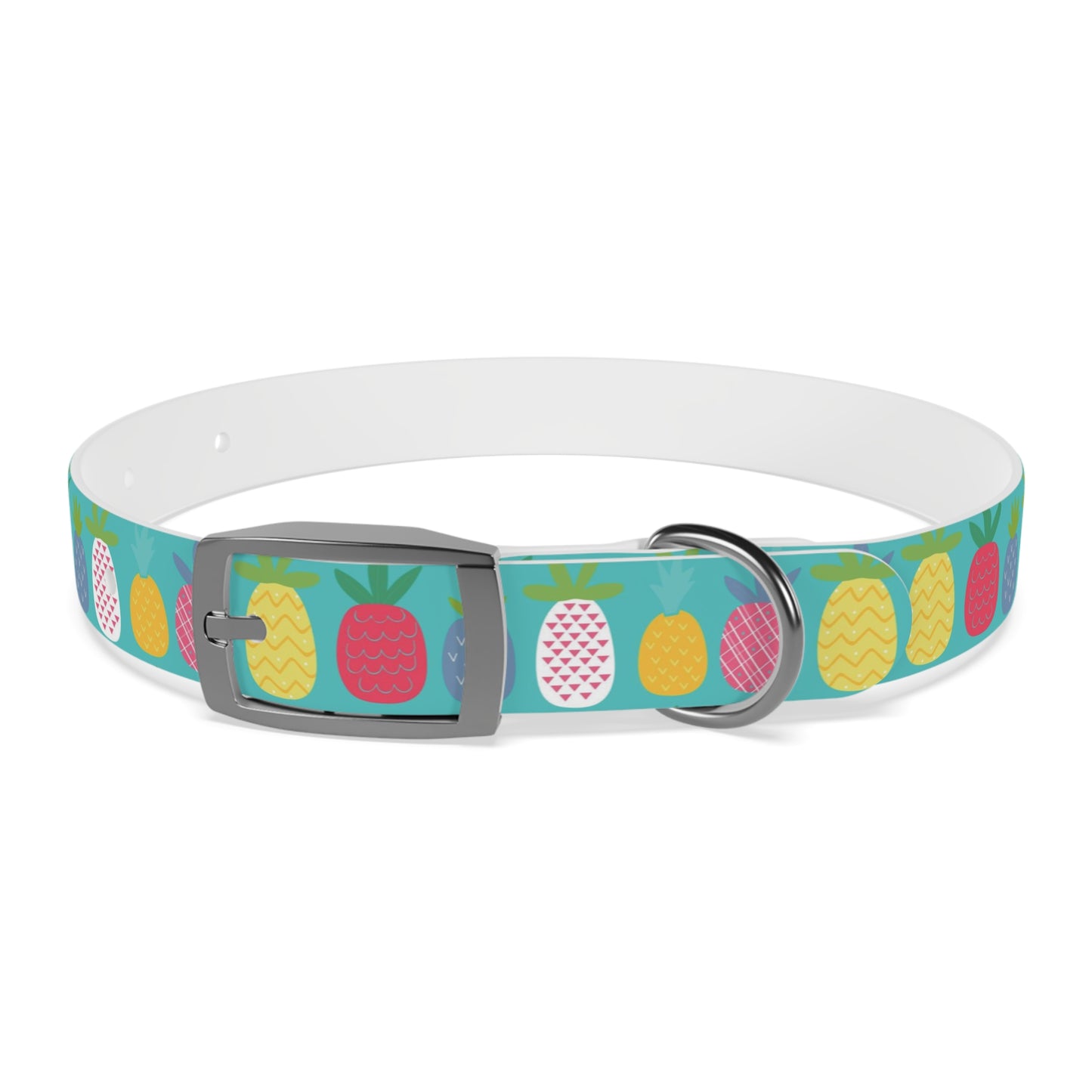 Funky Pineapples Personalized Dog Collar