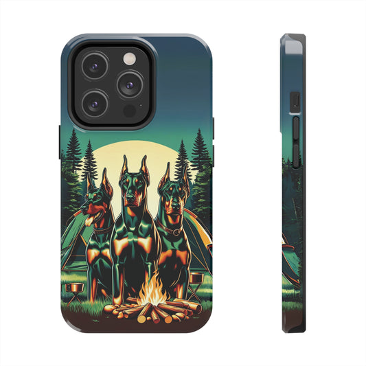 Campfire Dobermans Phone Case