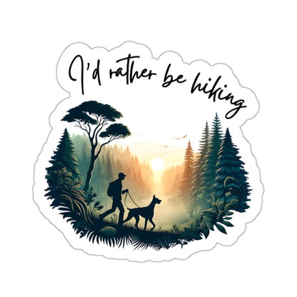 I'd rather be hiking Vinyl Decal