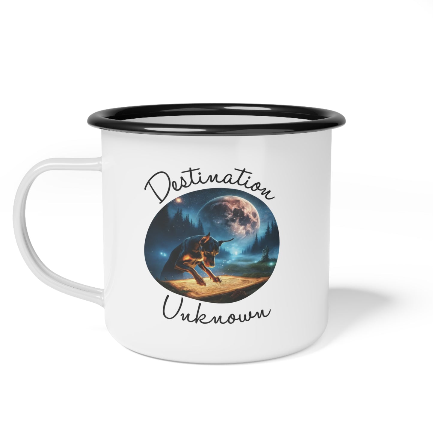 Destination Unknown Enamel Camp Cup