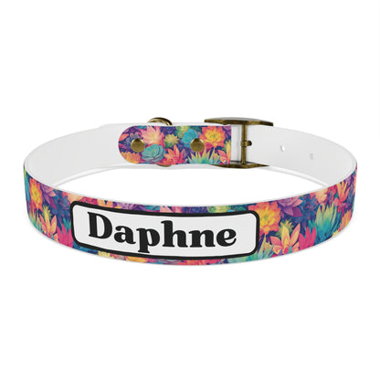 Personalized Pastel Succulents Dog Collar