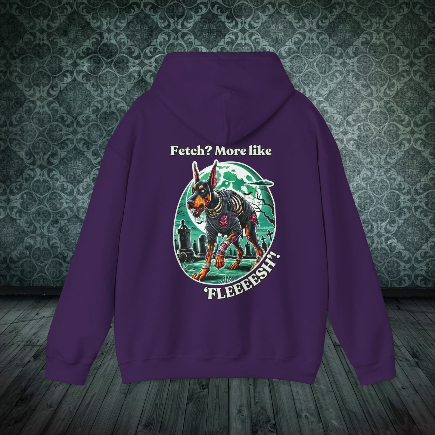 Halloween Doberman Zombie Hoodie