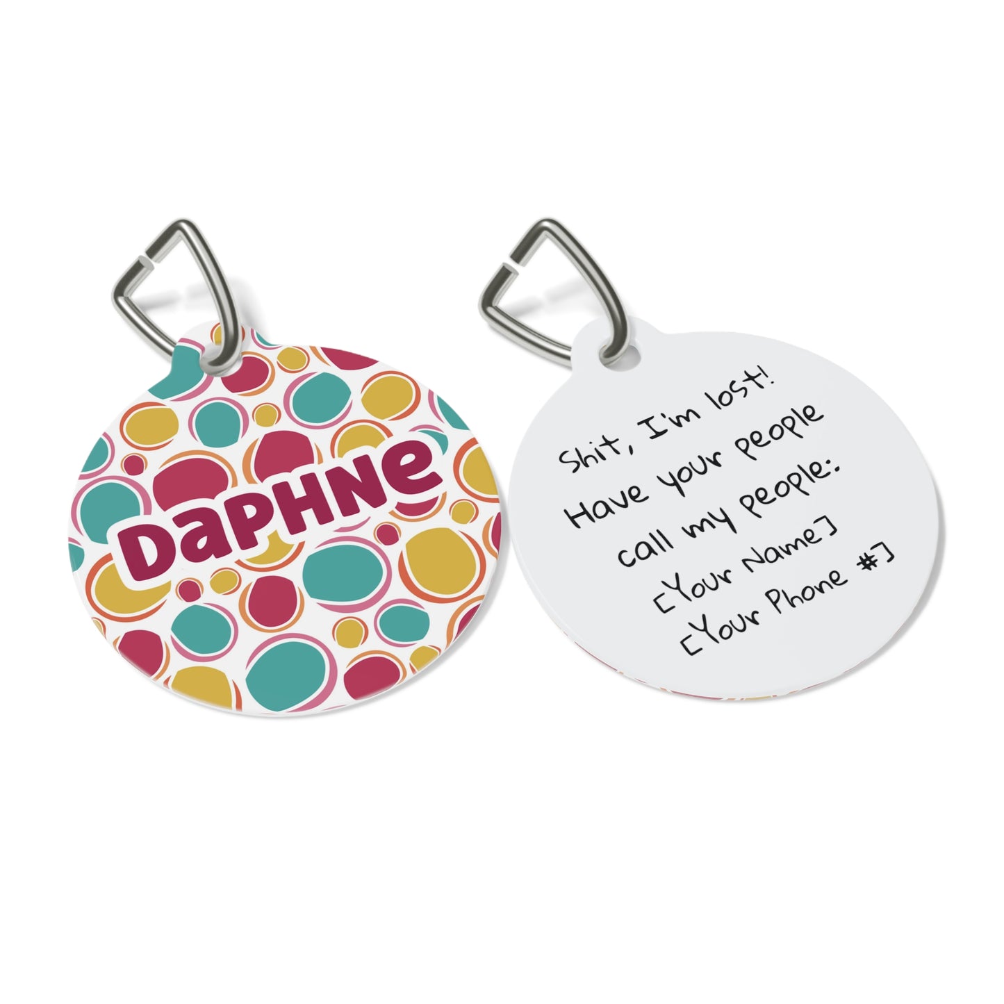 Polka Dot Personalized Dog ID Tag