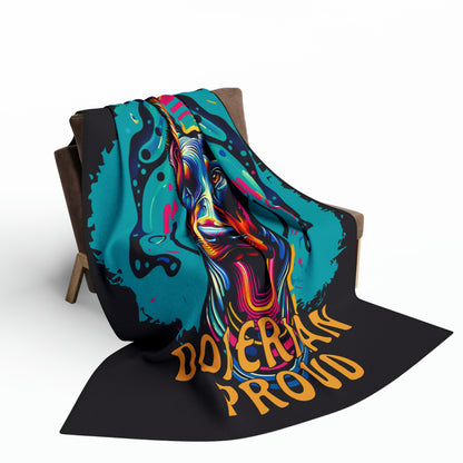 Doberman Proud Arctic Fleece Blanket