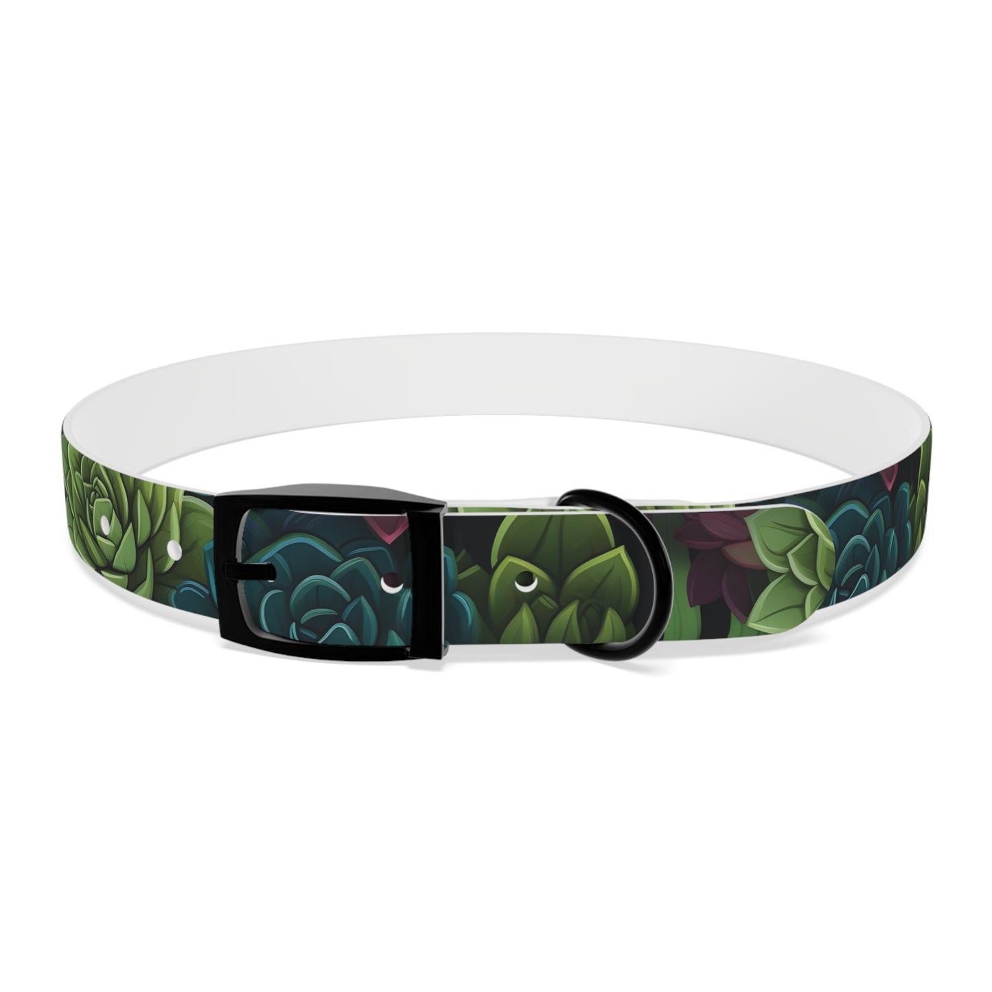 Succulent Oasis Personalized Dog Collar