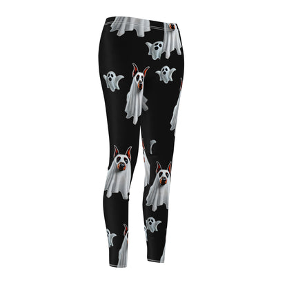 Ghostly Doberman Leggings Mystic Black