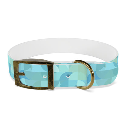 Turquoise Geometric Pattern Dog Collar