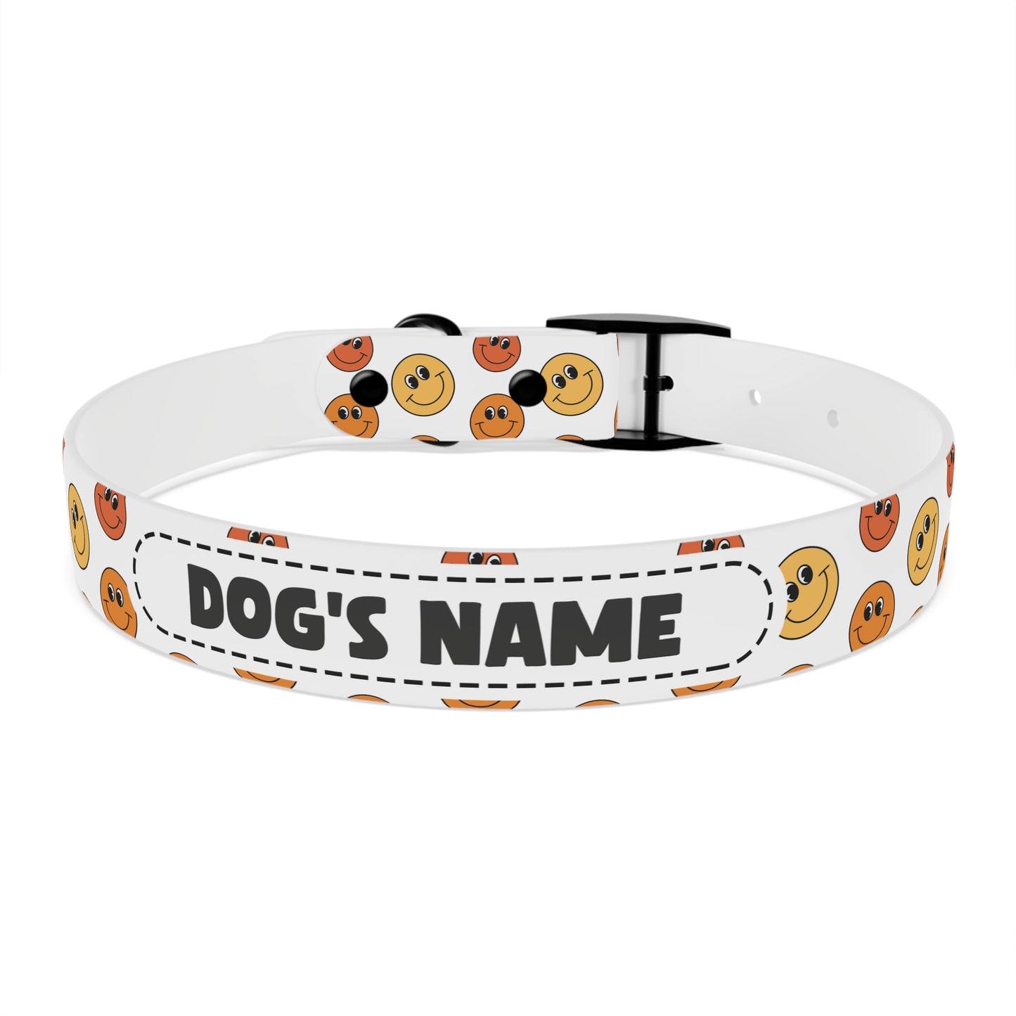 Groovy Emoji Pattern Dog Collar