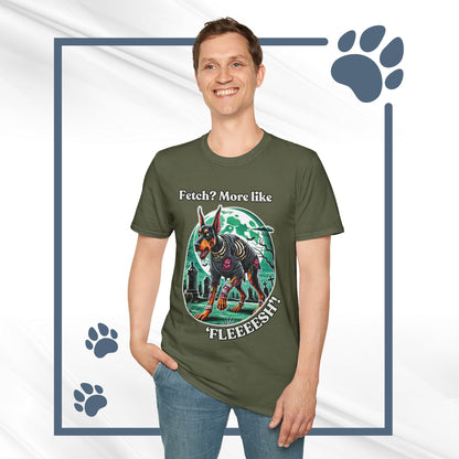 Halloween Zombie Doberman T-Shirt