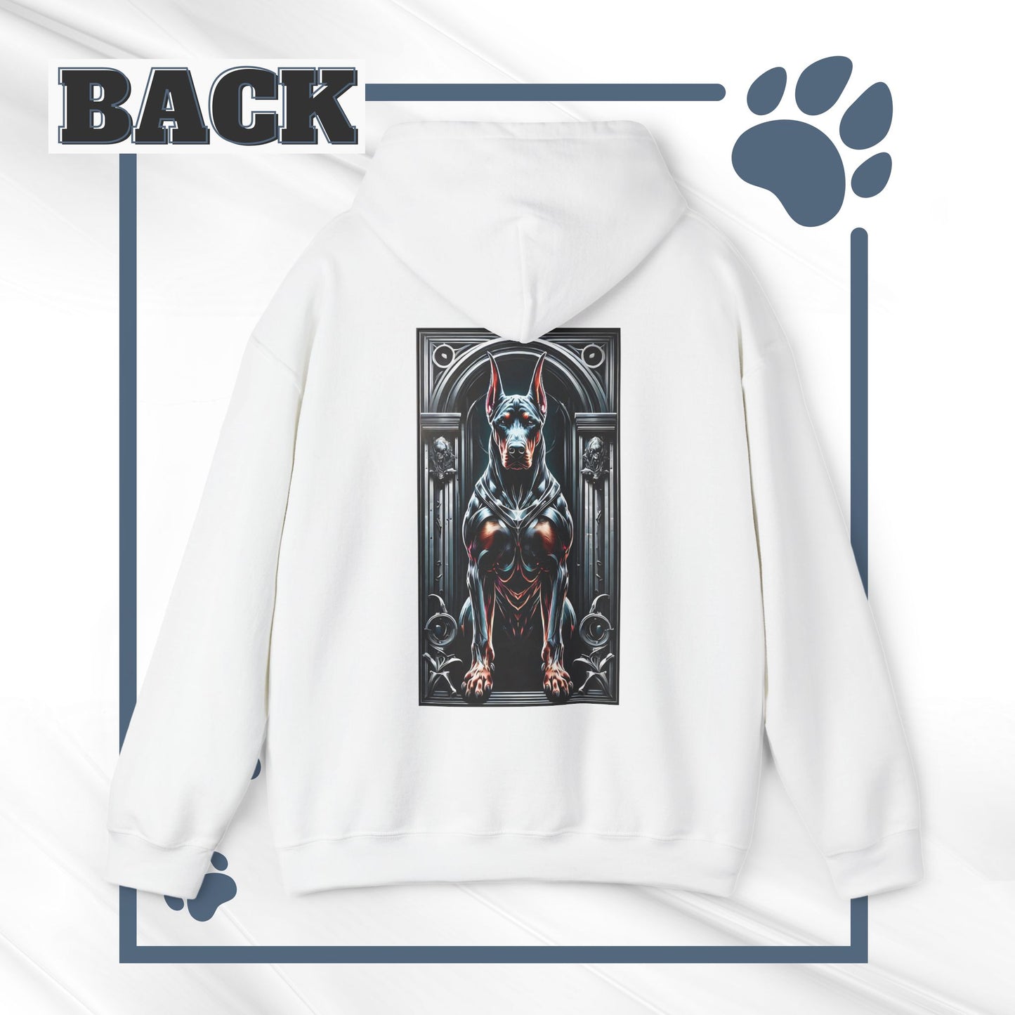 "Guardian of the House" Gothic Doberman Hoodie – Bold Streetwear for Dog Lovers