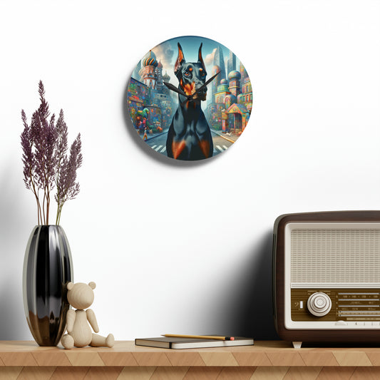 Metropolis Sentry Doberman Clock