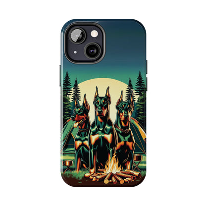 Campfire Dobermans Phone Case