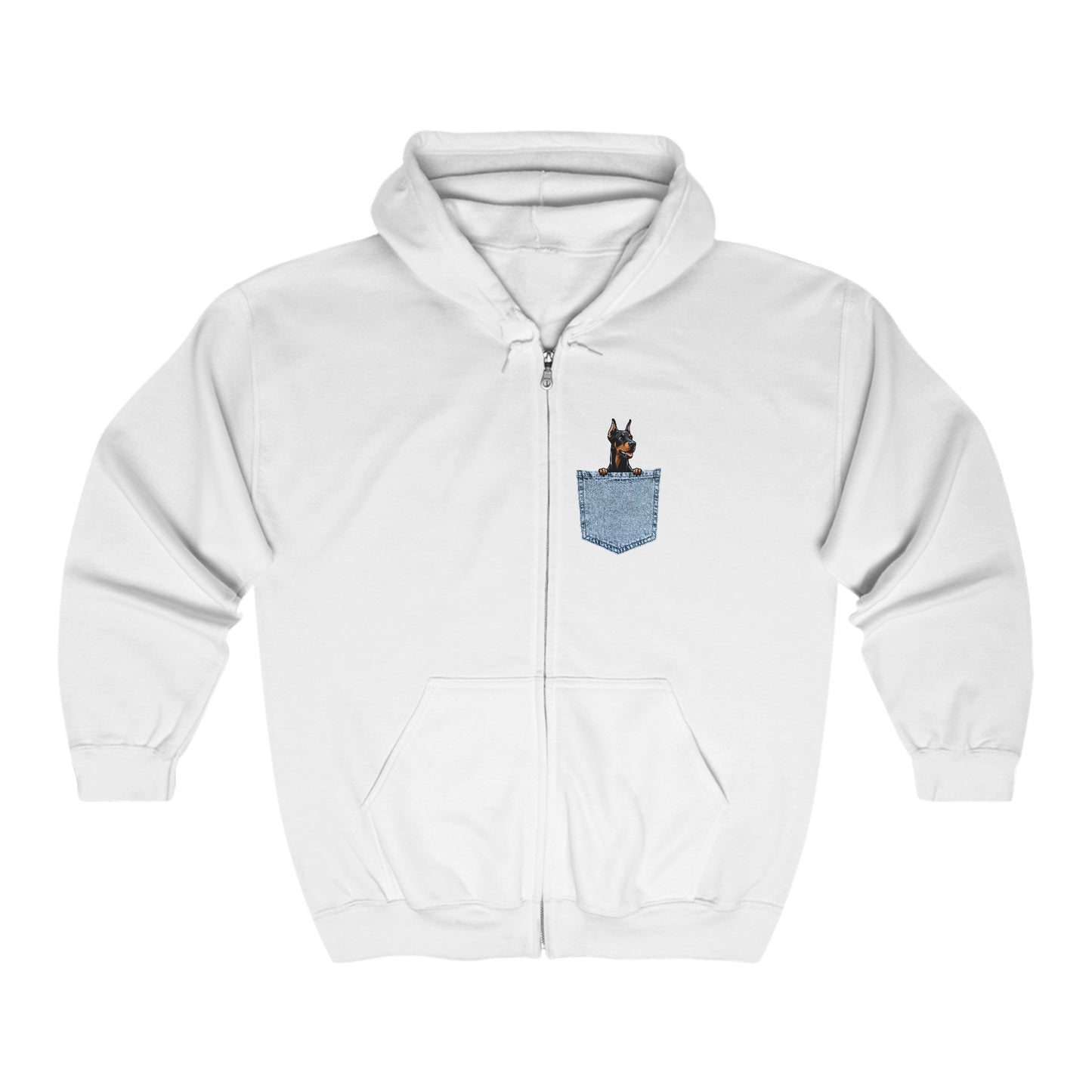 Pocket Dobie Zip Up Hoodie