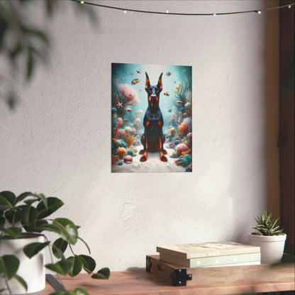 Doberman Marine Majesty Poster