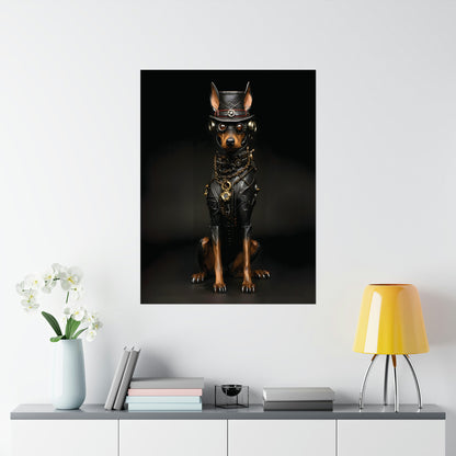 Steampunk Doberman Guardian Poster