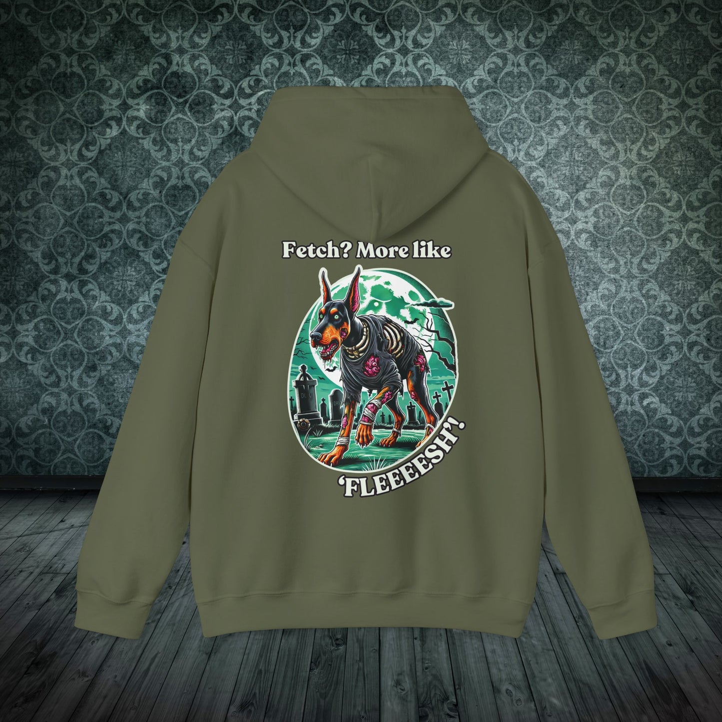 Halloween Doberman Zombie Hoodie