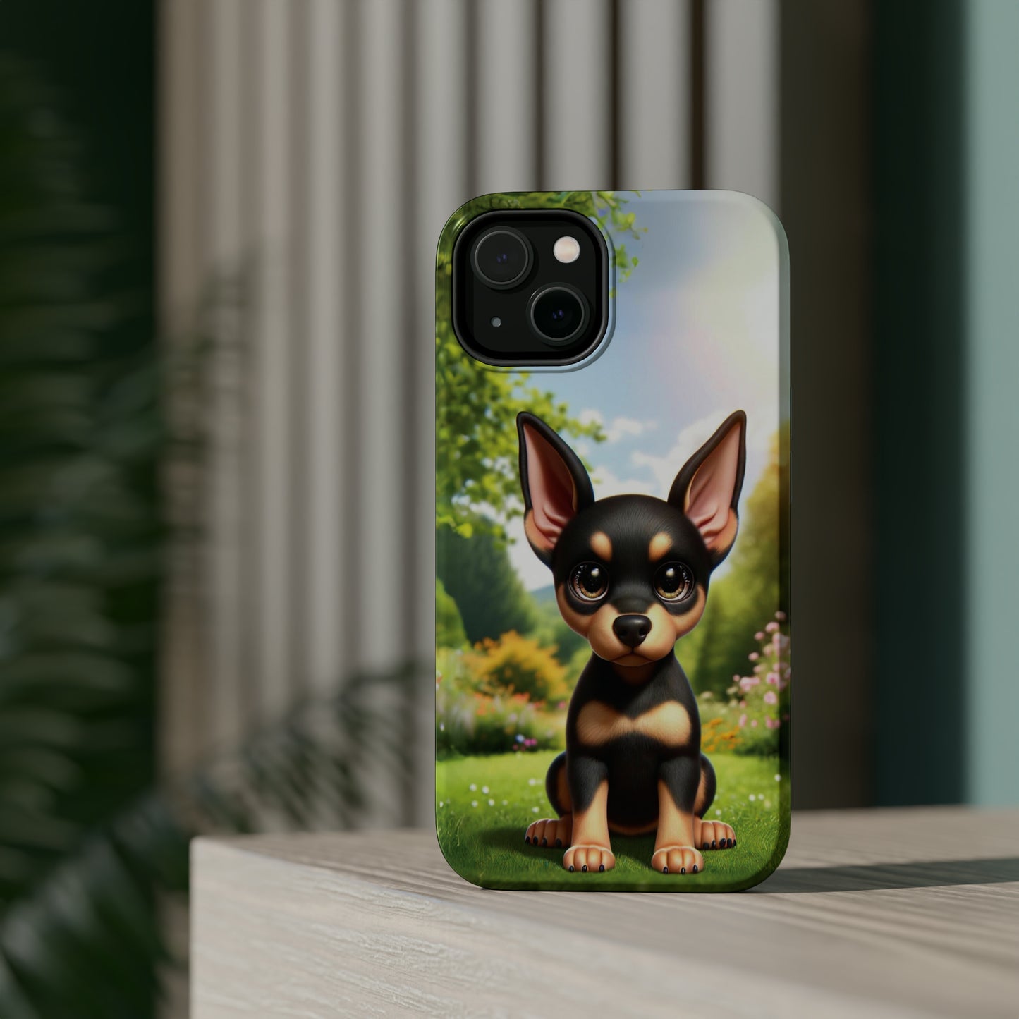 Kawaii Doberman iPhone Tough Case