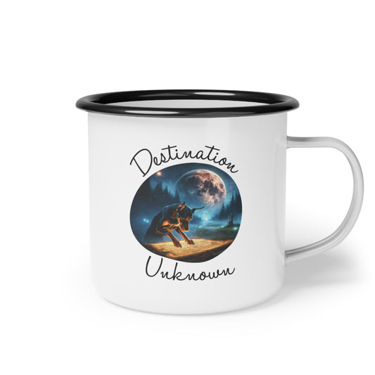 Destination Unknown Enamel Camp Cup