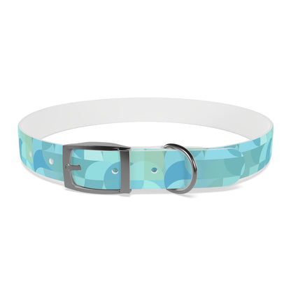 Turquoise Geometric Pattern Dog Collar