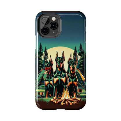 Campfire Dobermans Phone Case