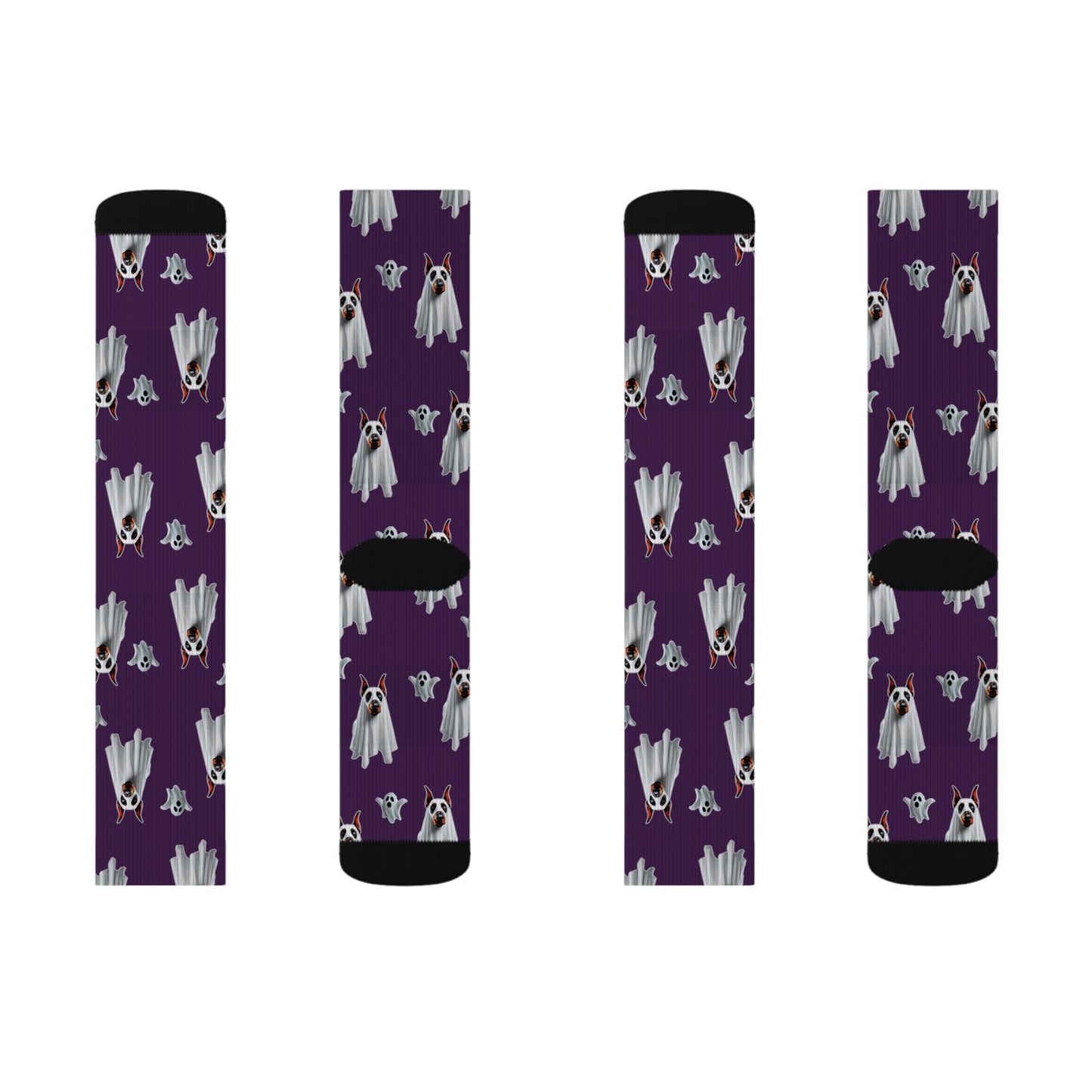 Mystic Purple Doberman Ghost Socks