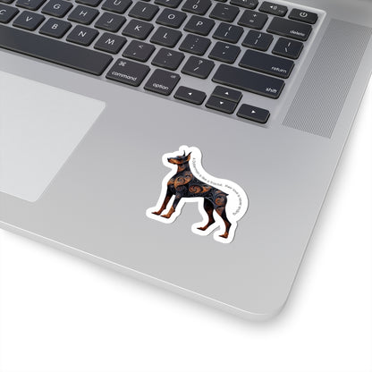 Fractal Doberman Kiss-Cut Sticker