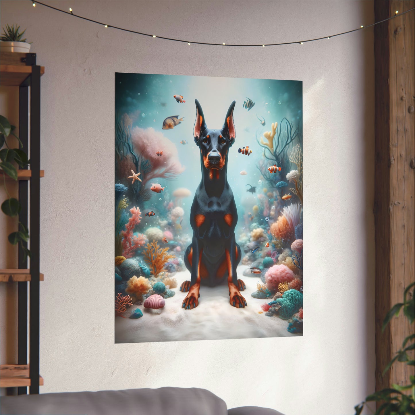 Doberman Marine Majesty Poster