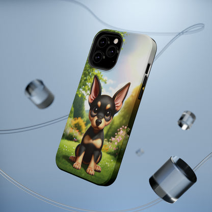 Kawaii Doberman iPhone Tough Case